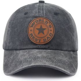 World's Best Dad For Man, Adjustable Embroidered Wash Cotton Baseball Cap