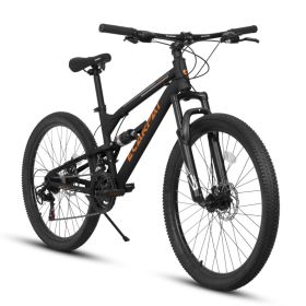 A26207 26 Inch Steel Frame Shock Fork Plus Shock Absorber 21-speed Unisex Mountain Bik