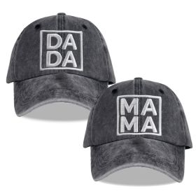 Set Of 2 Pcs Dada Mama Couples Hats,New Parents Wedding Gifts Baseball Caps Dad And Mom Hats