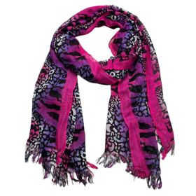 2pcs Extra Long Scarf,Bold Hot P Ink Pattern, Creative Knots Printed Scarf,vacation,daily Life,evening Party,Office Appropriate Subtlety For Women Men (Option: 1pcs)