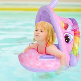 6-36 Months Swimming Ring Baby With Swimming Aid,Baby With Adjustable Safety SeatInflatable,Baby FloatToddler Pool Swimming Ring,L (Option: Pink)