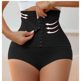 High Waisted Tummy Control Shapewear Panties For Women Postpartum Recovery Waist Trainer Butt Lifter Seamless Body Shaper Underwear (Option: M)