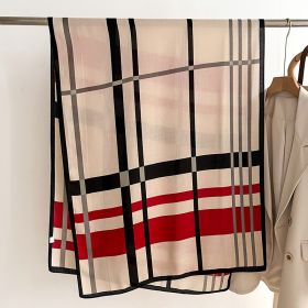 Autumn And Winter Scarf Scarf Warm Talma (Option: Beige-66x178cm)