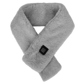 Electric Heated Scarf USB Heating Neck Wrap Unisex Winter Heated Neck Shawl Soft Warm Scarves With 3 Heating Modes (Option: Grey)