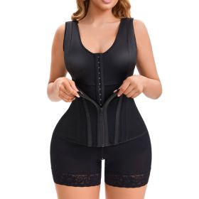Fajas Colombianas Moldeadoras Overbust Shapewear For Women Tummy Control Full Body Shaper & Butt Lifter Post Surgery Compression Garment (Option: Black-S)