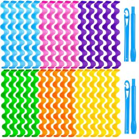 Heatless Hair Curlers Wave Curls Styling Kit For Women Girls On Hair Care - 30 Pcs - 6 Colors (Option: W13535456)