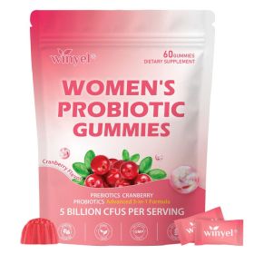 gumCranberry Probiotic Gummies  Targets Body Odor, Women's Health, And PH Balance  Vegan 60 Gummies Per Pack (Option: 1 PCS)