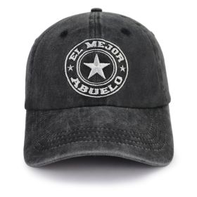 2pcs El Mejor Abuelo Hat For Men Women, Adjustable Embroidered Wash Cotton Baseball Cap (Option: 1pcs)