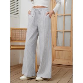 Women's Fashionable Wide Leg Pants (Option: White-S)