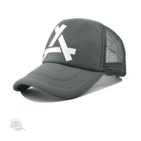 Men's Outdoor Leisure Peaked Cap Wide Brim Sunshade Breathable Net Cap (Option: Gray-54cm)
