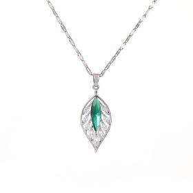 Women's Cute Dream Moon Necklace Versatile Design Jewelry (Option: Women-Green)