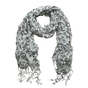 2pcs Geometric Pattern Black White Scarf,makes Bold Statement Scarf ,vacation,daily Life,evening Party,Office Appropriate Subtlety For Women Men (Option: 2pcs)