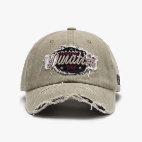 Spring Soft Top Letter Three-dimensional Embroidery Men's Baseball Cap (Option: Khaki-Adjustable)
