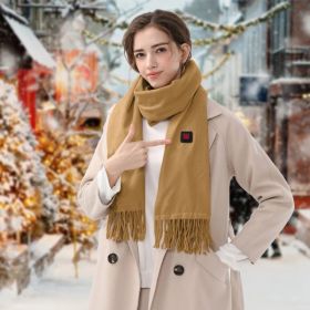 Electric Heated Winter Scarf USB Heating Neck Wrap Unisex Heated Neck Shawl Soft Warm Scarves 3 Heating Modes For Outdoor Cycling Skiing Skating (Option: Brown)