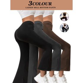 3pcs Butt-Lifting Flare Yoga Pants High Waist, Ultra Stretch, Naked Feel Leggings For Women (Option: Multicolored-1pcs-S)