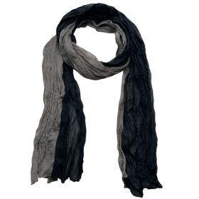 2pcs Textured Casual Scarf ,Khaki Black Crinkle Scarf ,vacation,daily Life,evening Party,Office Appropriate Subtlety For Women Men,for Casual Outfits (Option: 1pcs)