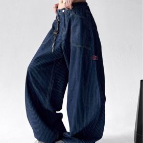 Spring And Autumn High Waist Loose And Slimming Drooping Straight Mop Pants (Option: Picture Color-XL)