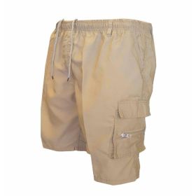 Men's Casual Working Pants Shorts Loose Summer Outdoor Workout Pants (Option: Khaki-XXL)