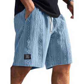 Mens Stylish Casual And Comfortable Shorts (Option: Blue-XL)
